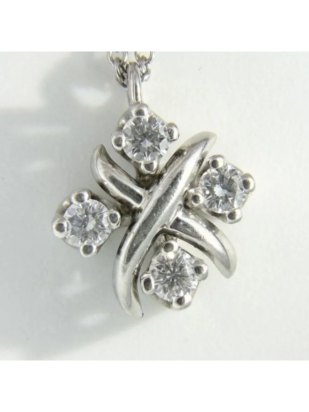 Tiffany & Co Necklace Jean Schlumberger Sixteen Stone Cross Stitch Accessory